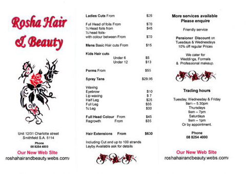 Rosha Hair & Beauty - Hairdresser Australia 0