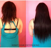Kinky Hair Extensions - Hairdresser Australia